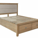 Helston 4'6 Bed with fabric headboard and drawers additional 10