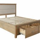 Helston 4'6 Bed with fabric headboard and drawers additional 9