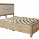 Helston 4'6 Bed with fabric headboard and drawers additional 8