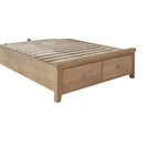Helston 4'6 Bed with fabric headboard and drawers additional 4