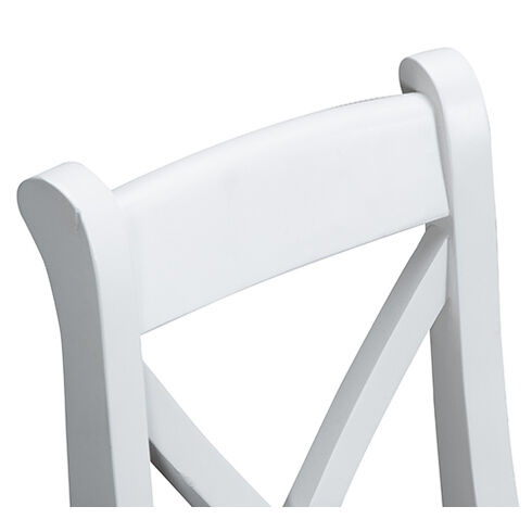 Tresco White Cross Back Wooden Dining Chair
