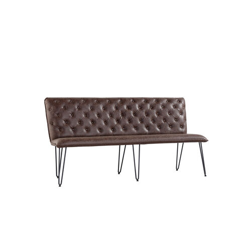Studded back Bench Brown